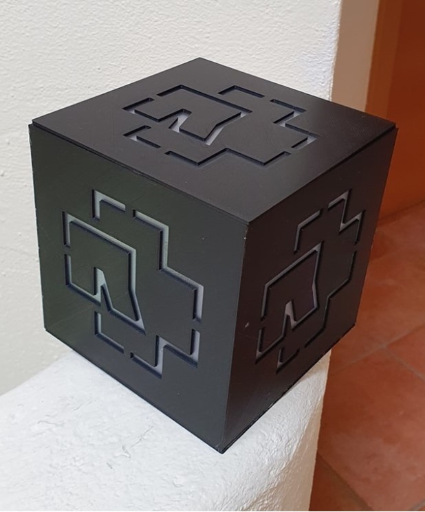 Rammstein led rgb cube lamp