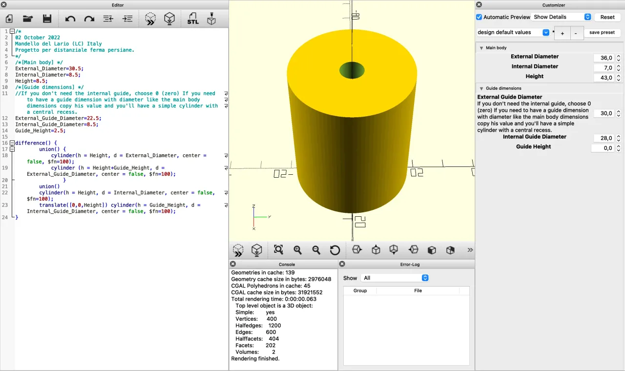 Window hook spacer - Distanziale gancio finestra by Cl@Gr3, Download free  STL model