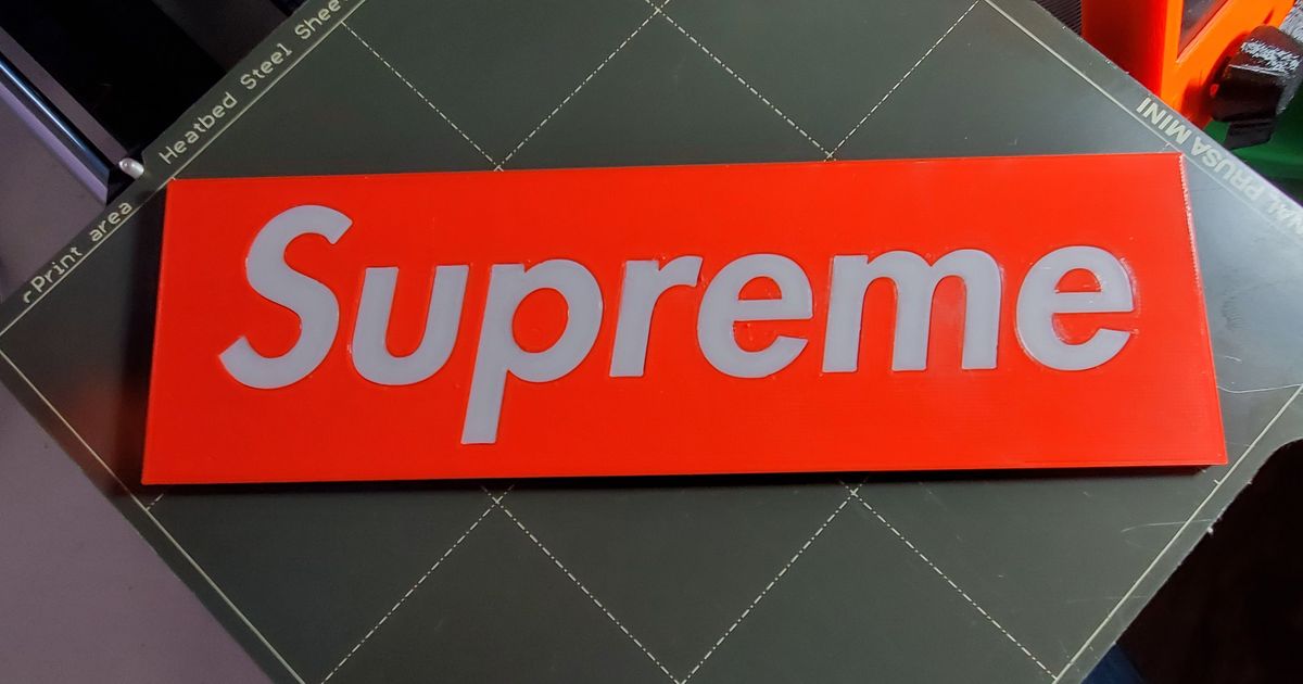 Supreme box logo by ter Download free STL model