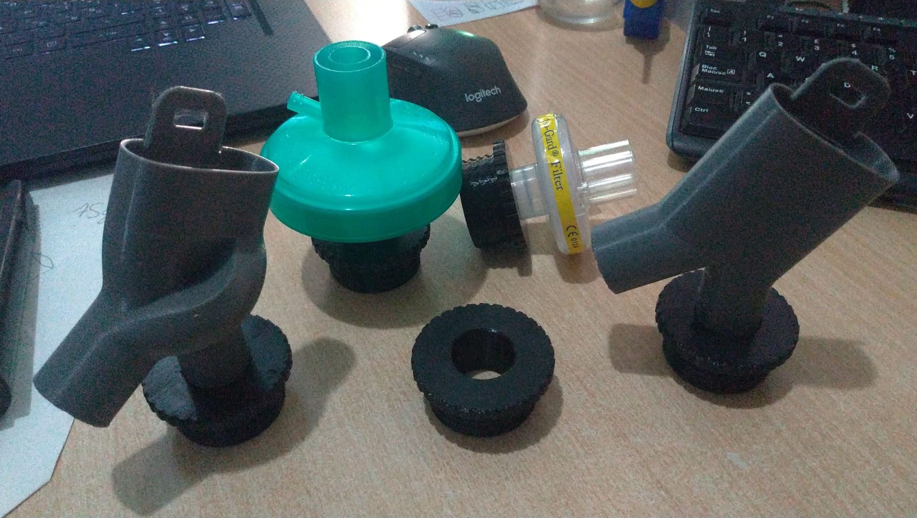 Adapter RD40 DIN - 22mm medical filter