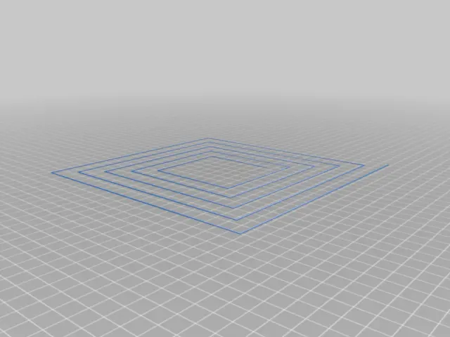 Bed Level Z-Offset Tests Spiral Circle and Square 200mm 180mm 160mm