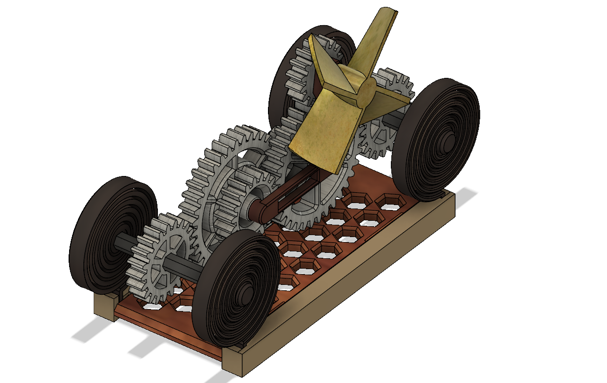 geared / spring - loaded / propeller / Fully 3D printed von jac_2307 ...