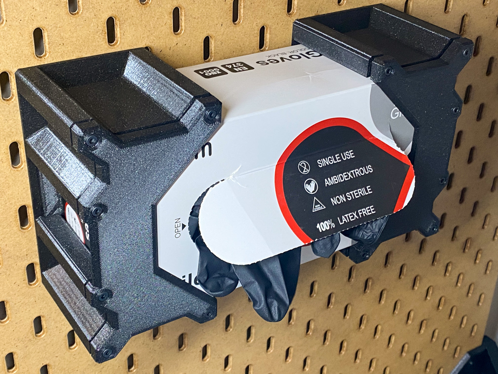 Skadis Holder: Latex Glove Box (uses heat set inserts)