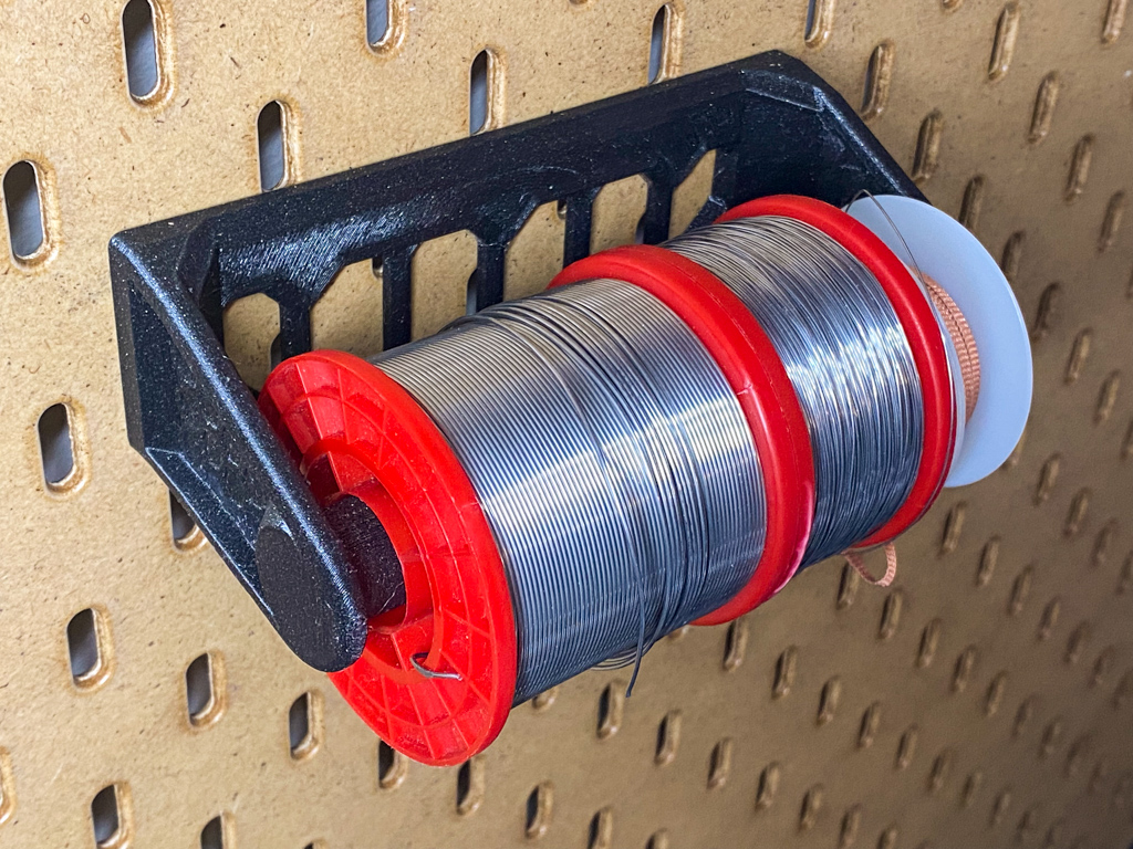 Skadis Holder: Solder Spool Rail (uses heat set inserts)