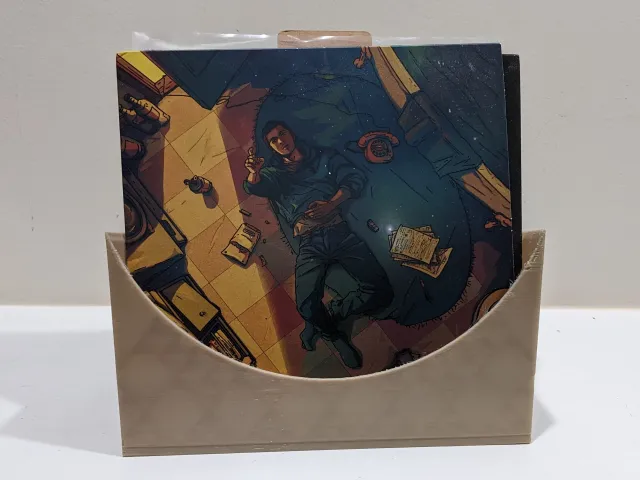 7 inch vinyl record / 45s / 45 RPM EP vertical open storage box