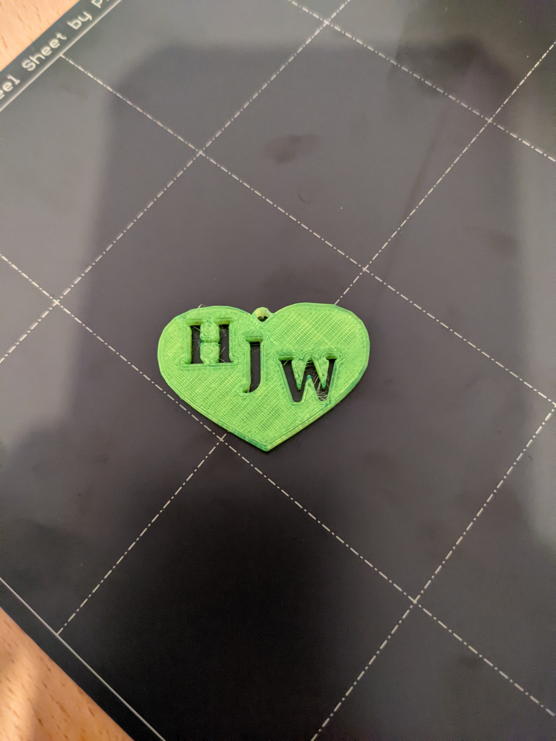Initials Heart Keychain