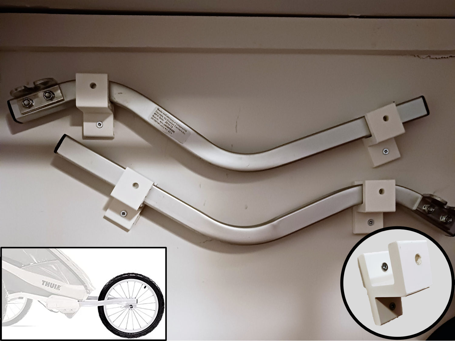 Wall Hook for Square Tubes 3cm □ ~ for Thule Chariot
