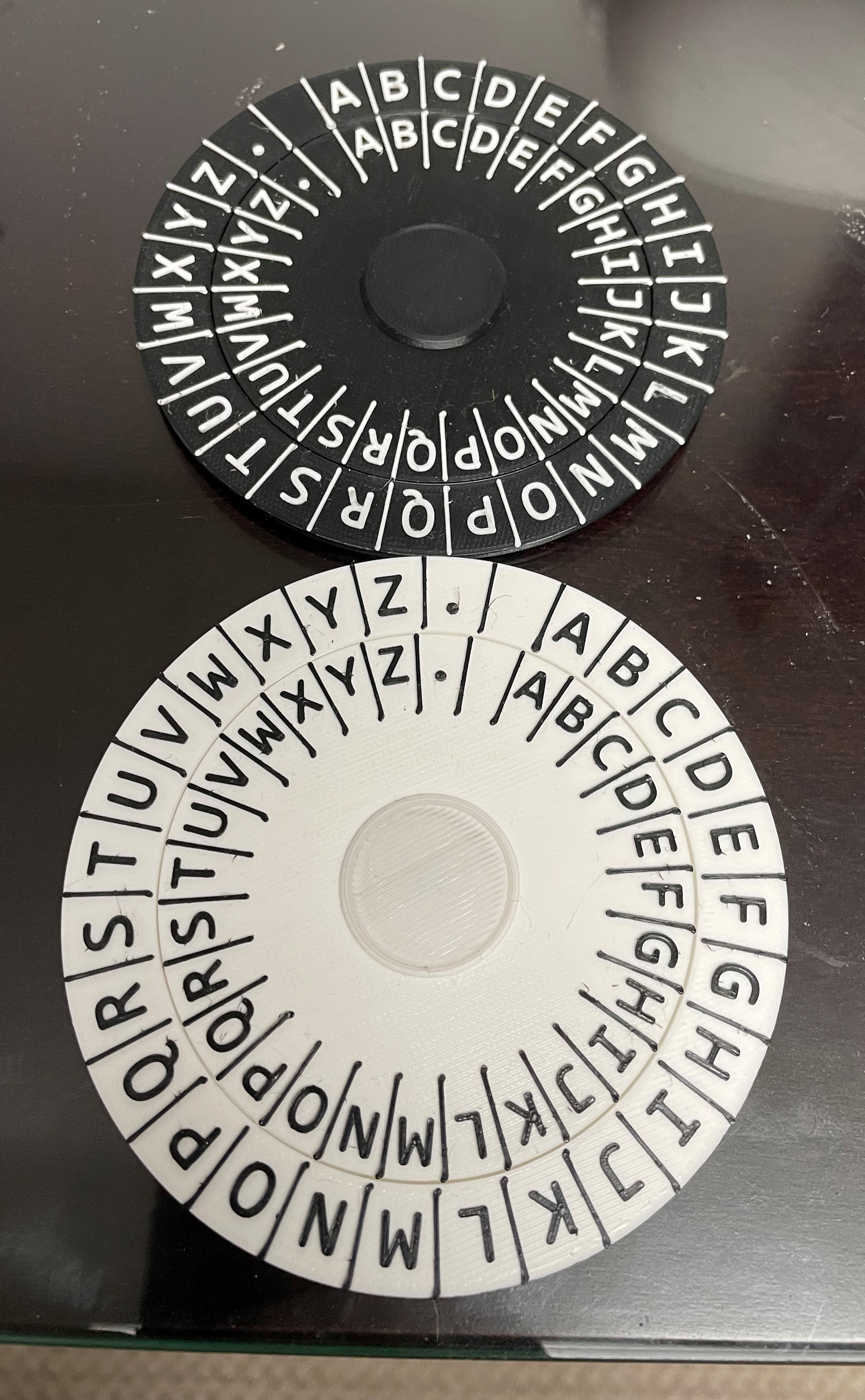 Cipher disk for sending secret codes by Gard7 Download free STL model