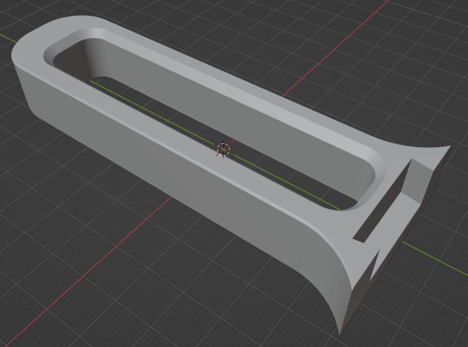 Longer, stronger handle for litter scoop 3D model thumbnail