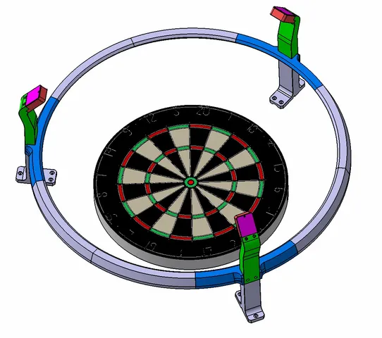 Dartboard LED Ring and Camera Mount V2