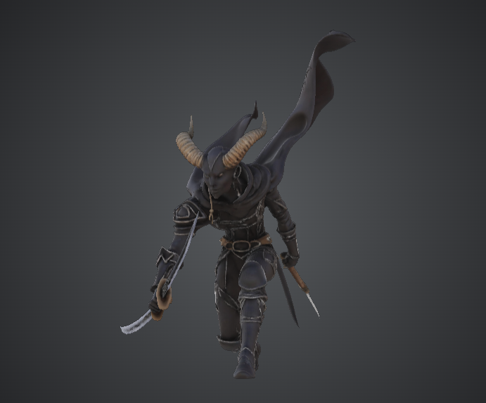 Demon Assassin Rogue – Dual Blade Infernal Warrior — miniatura 3