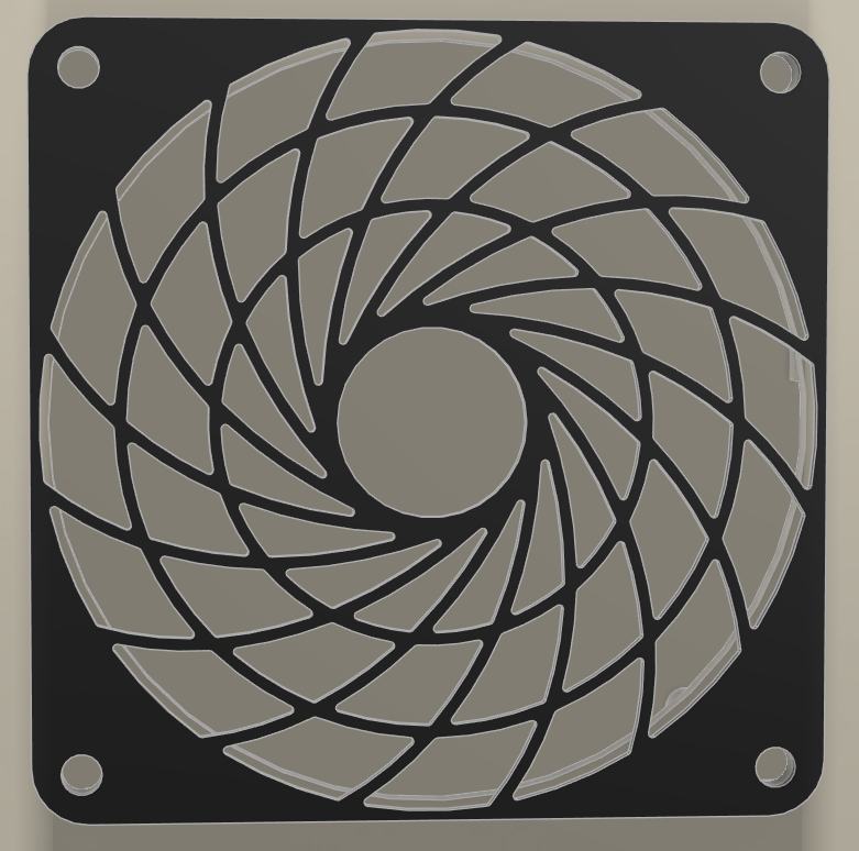 High-efficiency Noctua 92mm fan grill