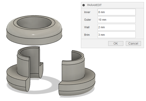 Parametric cable entering
