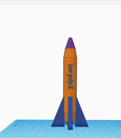 low poly rocket