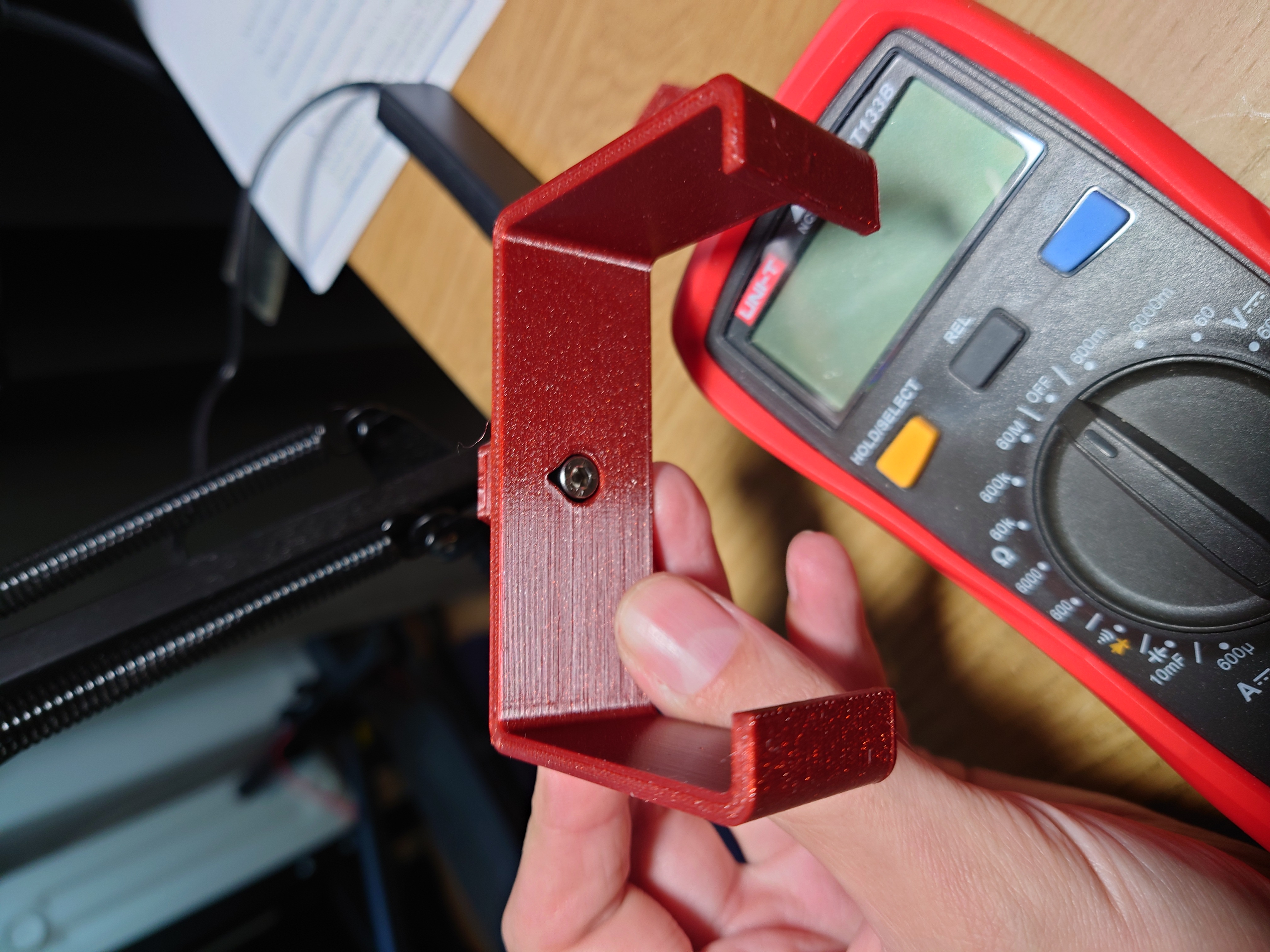 Multimeter Holder for Storage Wall by mathiasl Download free STL model