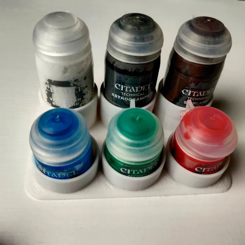 My citadel paints storage solution, led stripe lit and with 3D printed  stands so I can read the labels. : r/Warhammer40k