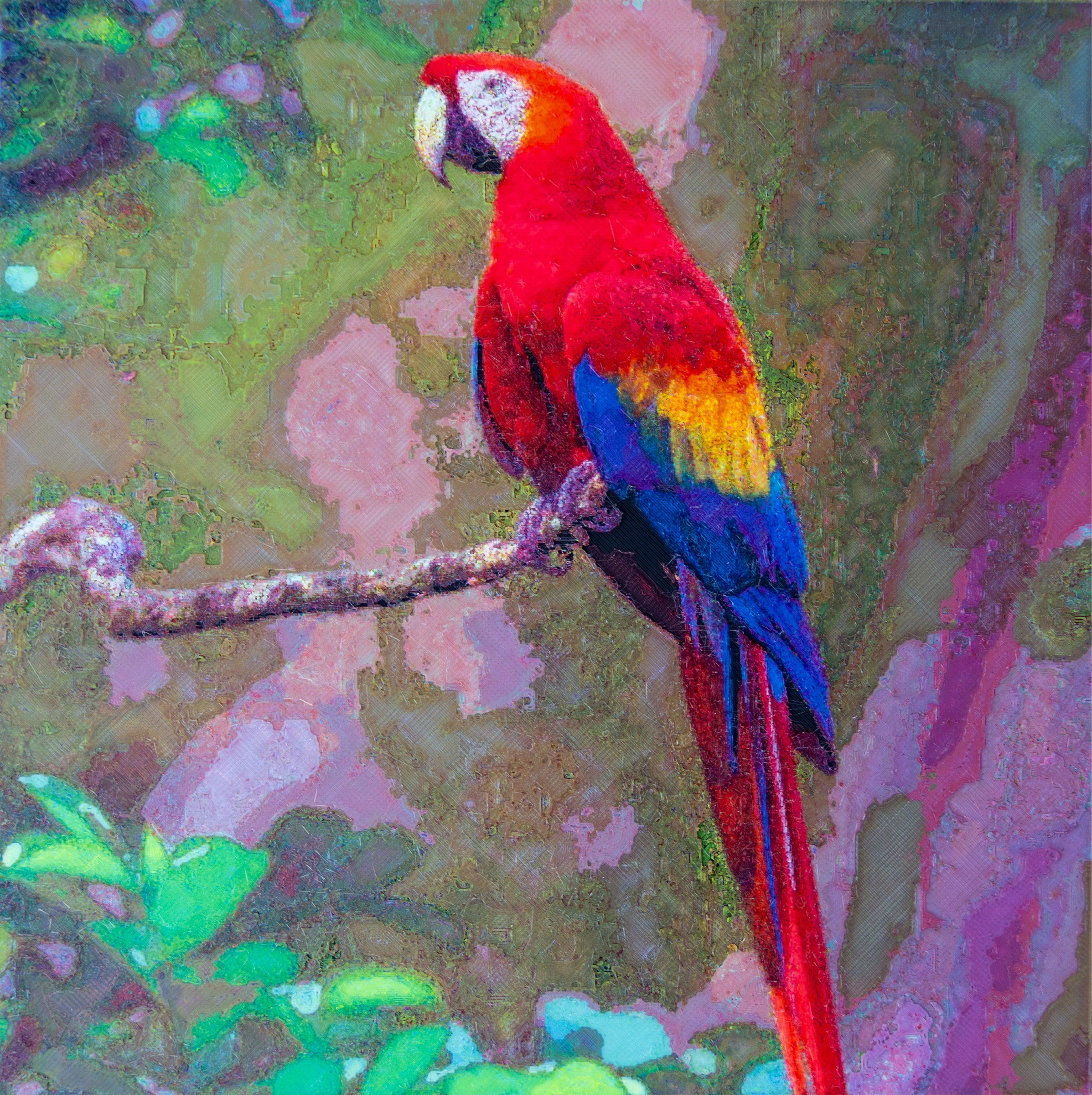 Scarlet Macaw - Filament Painting