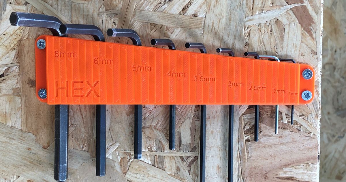 Another Hex key holder by Cask_tools Download free STL model