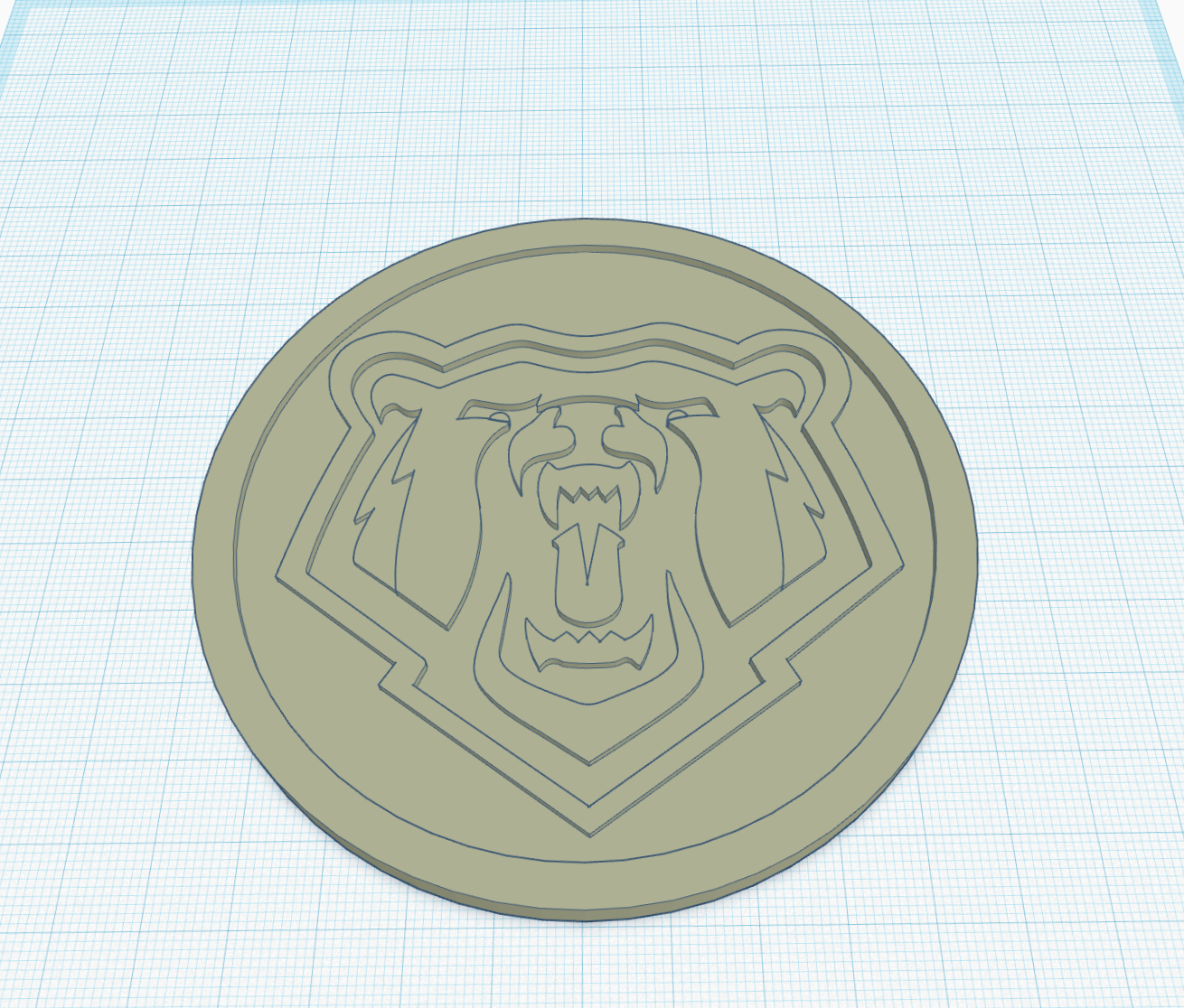 Miniatura 2 do modelo 3D Bear Coaster