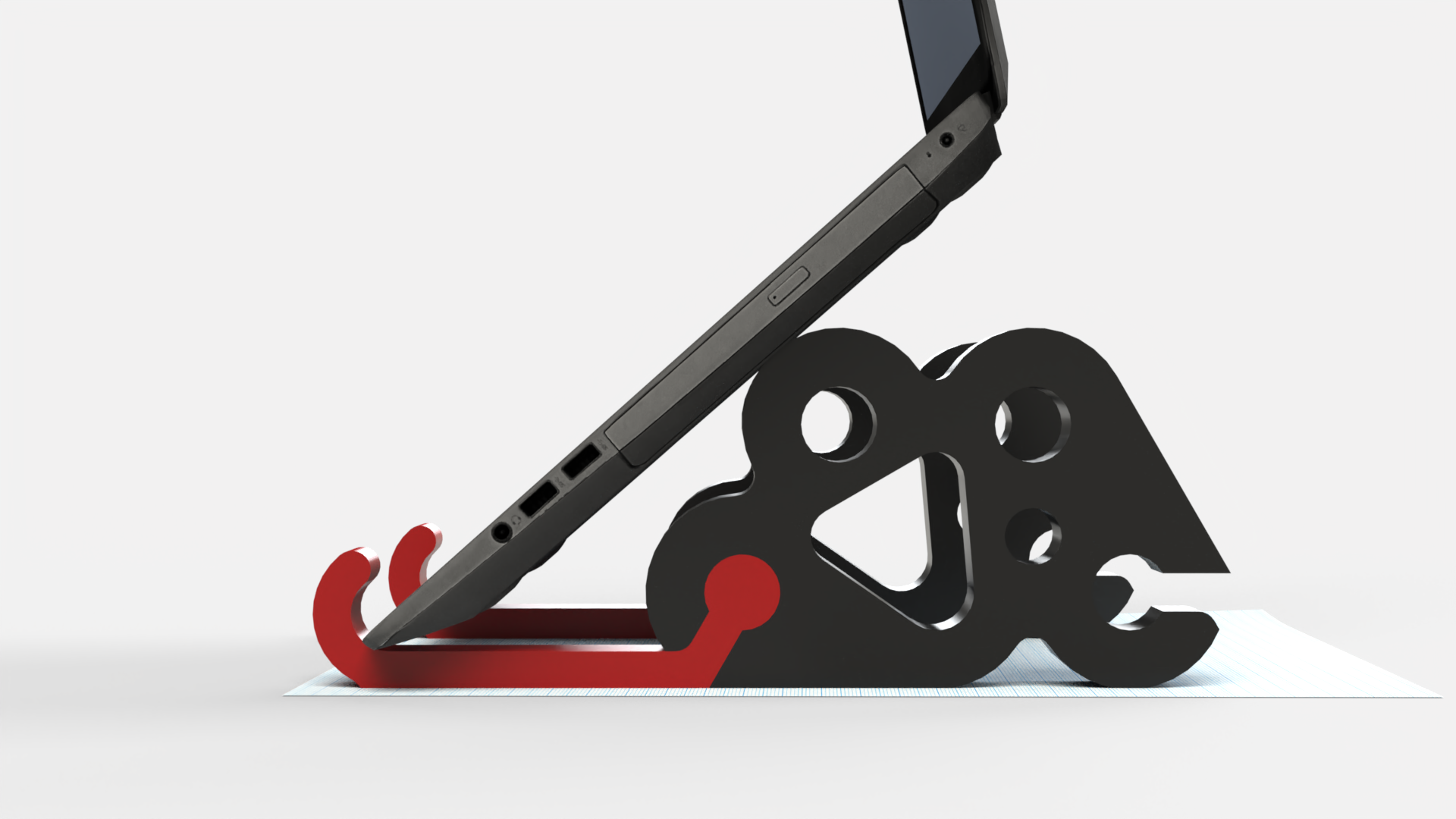 Miniatura 2 do modelo 3D 2 Part adjustable laptop stand