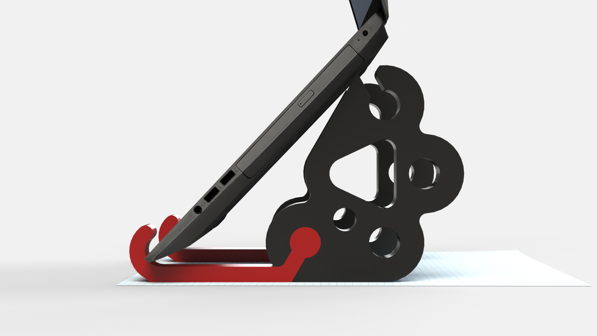 Miniatura 5 do modelo 3D 2 Part adjustable laptop stand