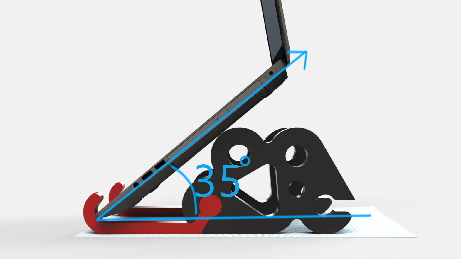 Miniatura 3 do modelo 3D 2 Part adjustable laptop stand