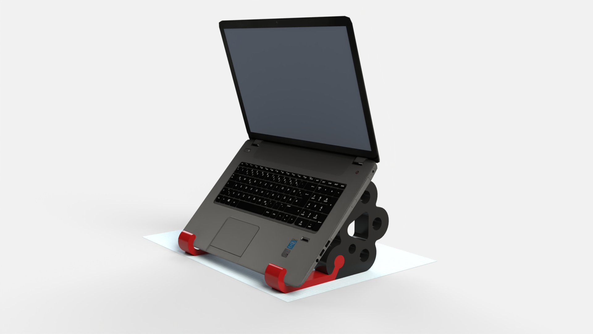 Miniatura 4 do modelo 3D 2 Part adjustable laptop stand
