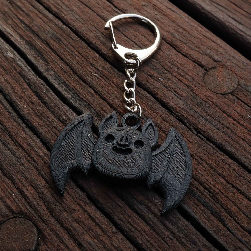 Halloween Bat Keychain 3D model thumbnail
