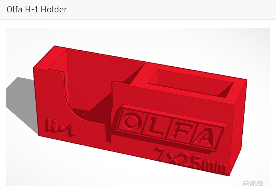 Olfa H1 + Spare blade case Holder by Two Wheels Online Download free