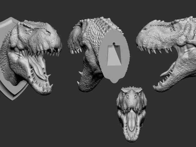 T-Rex head wall mount