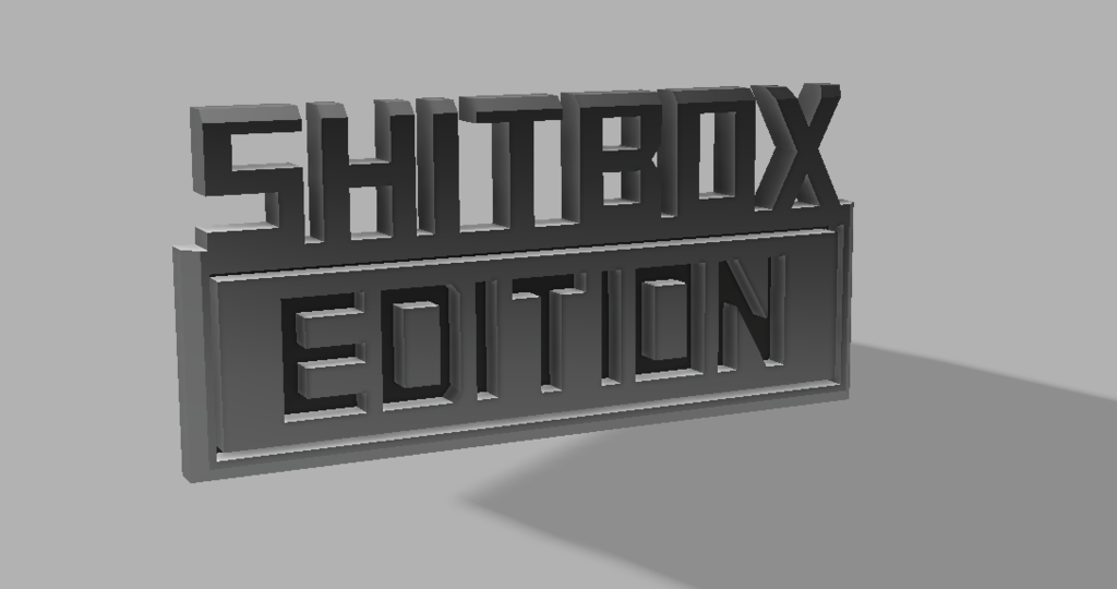 Shitbox Edition Car Badge by Matthew Gilbert | Download free STL model ...