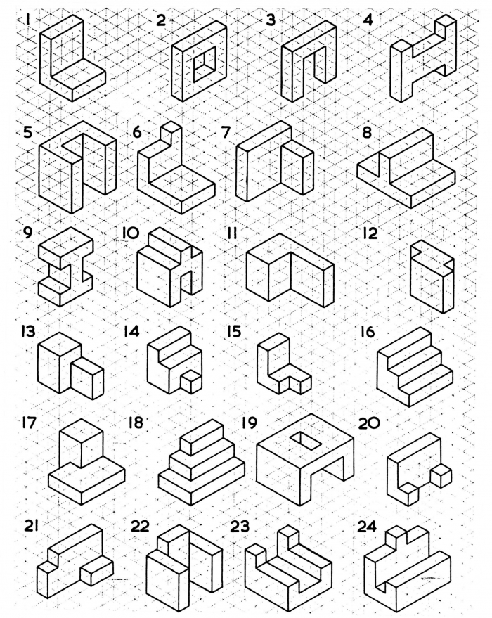 ISOMETRIC DRAWING PRACTICE WITH BLOCKS Por Maltvat Descargar Modelo 