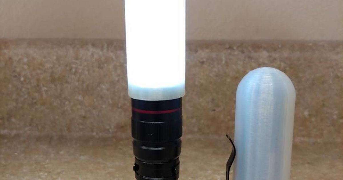 Kootek Flashlight Diffuser by IdleShands Download free STL model