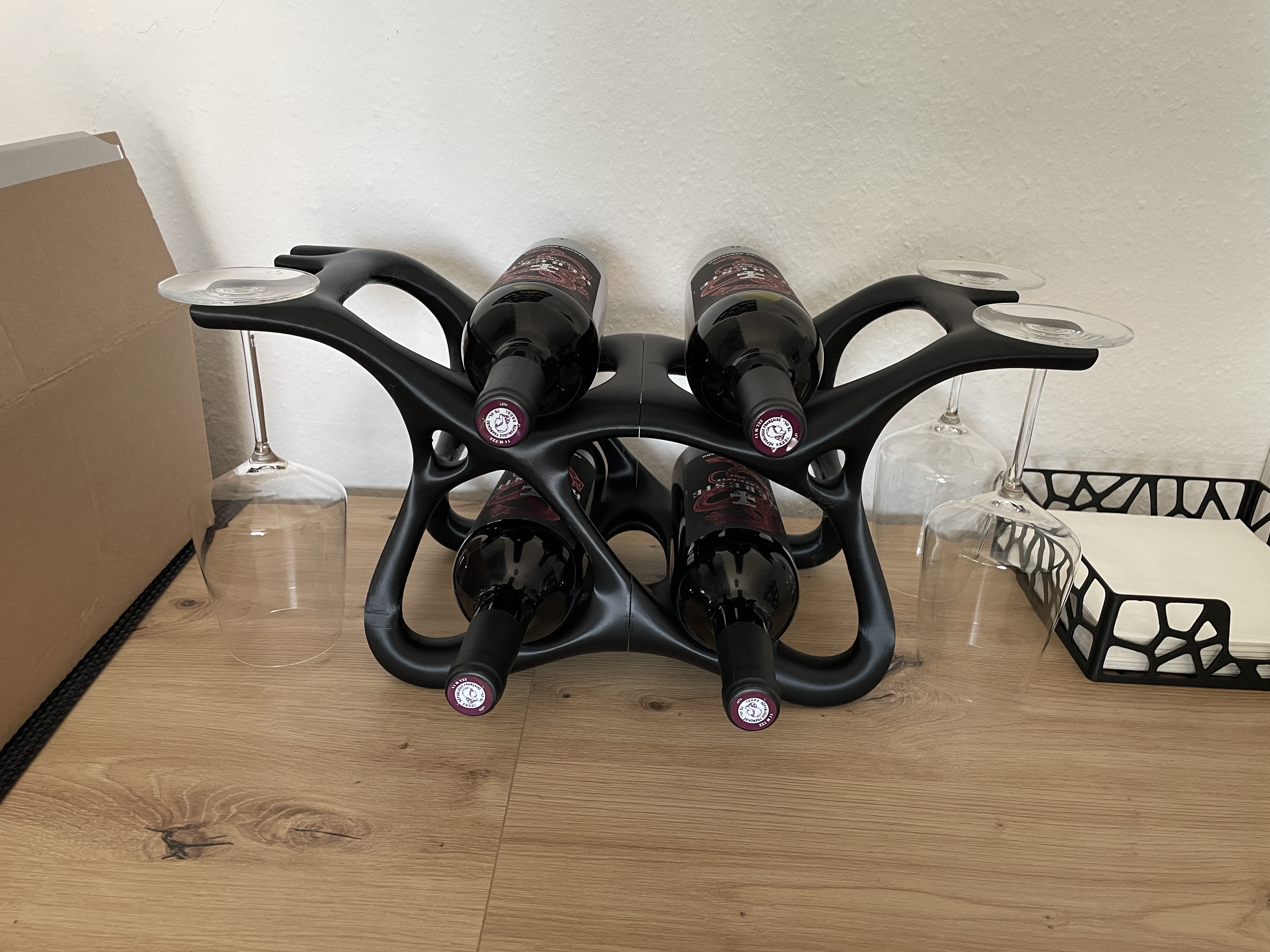 Vine bottle holder / stand