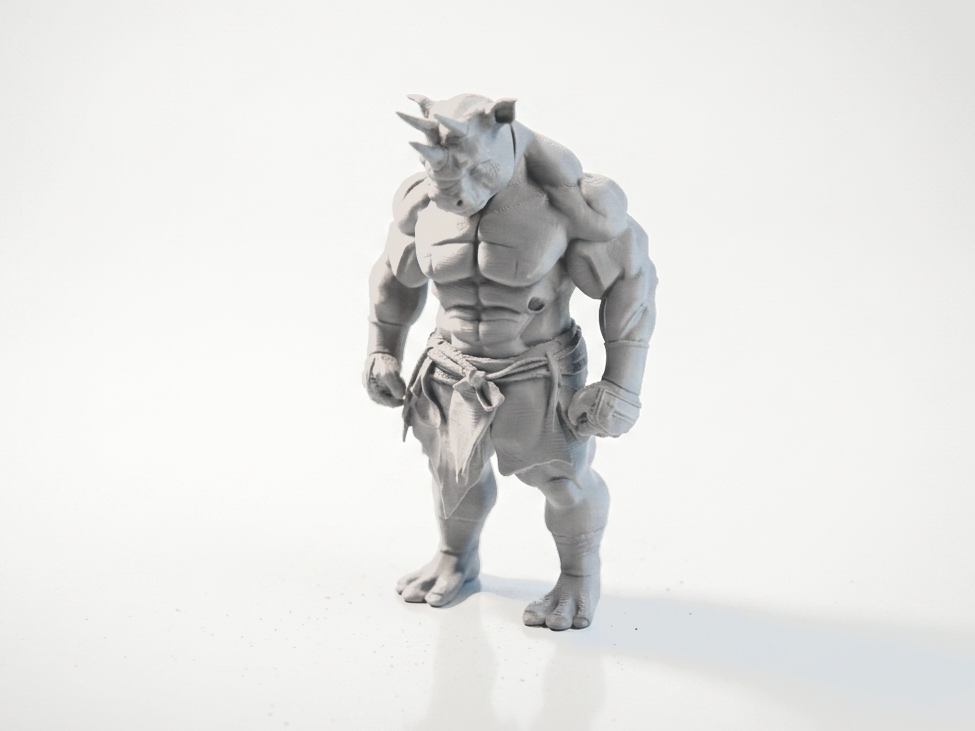 Rhino Man Warrior Figurine Fantasy 3D Printable