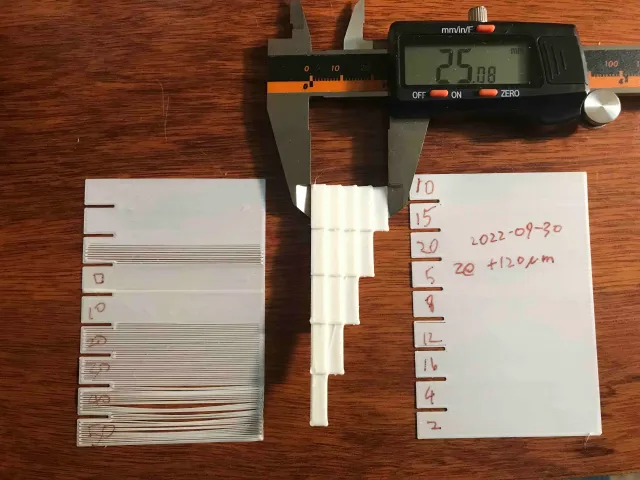 Calibration pyramid for live e-step adjustment
