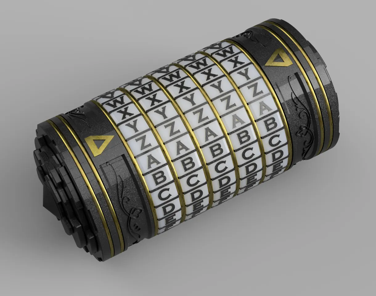 Cryptex (5, 6, 7, 8 or 10 letter wheels) by Cees | Download free STL model  | Printables.com