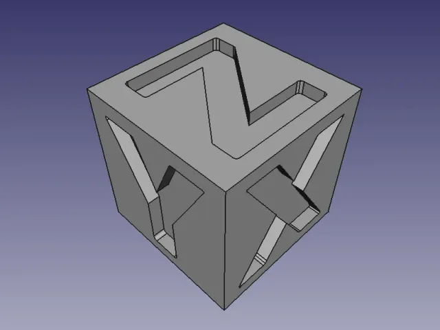 FreeCad Calibration Cube