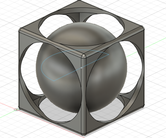 Sphere in a cube