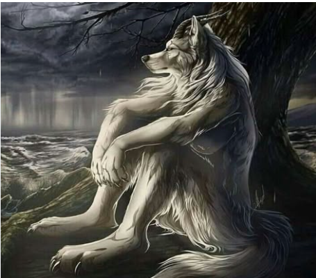 Alpha wolf lithophane
