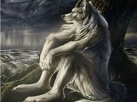 Alpha wolf lithophane