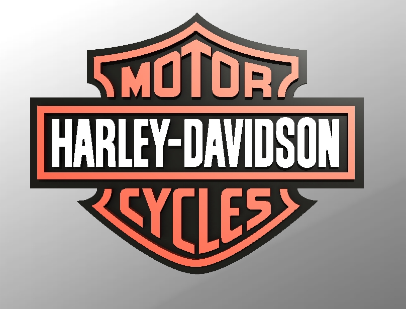 Miniatura 3 do modelo 3D Harley Davidson Plaque 2