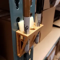 Industrial Teardrop Shelving Pen Holder