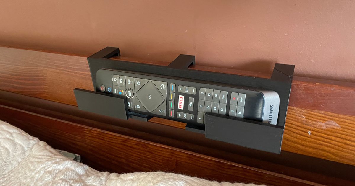 Tv remote bed holder by Mateusz Jóźwiak Download free STL model