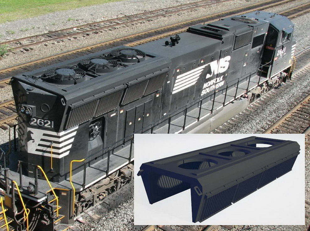 Flared Radiator Section for USA Trains SD70MAC von Manimal ...