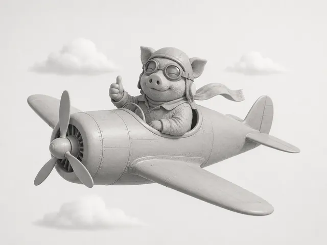 Cochon pilote d'avion