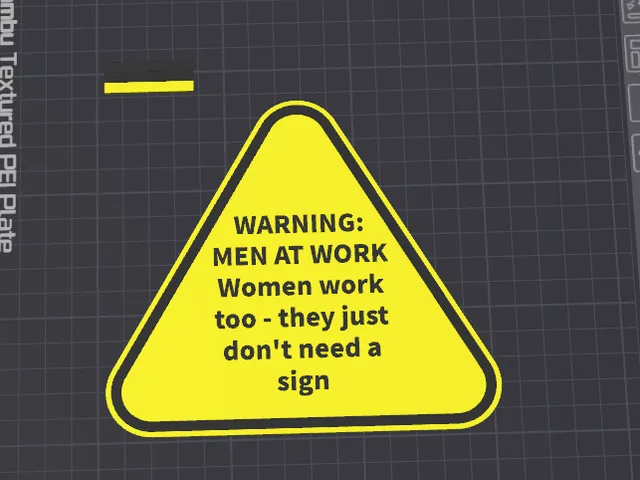OFFICE Humour WARNING: Men at work.  Women woek too - they just don't need a sign