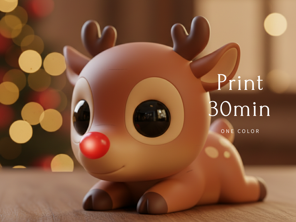 Rudolph the Reindeer Keychain or figurine 3D model