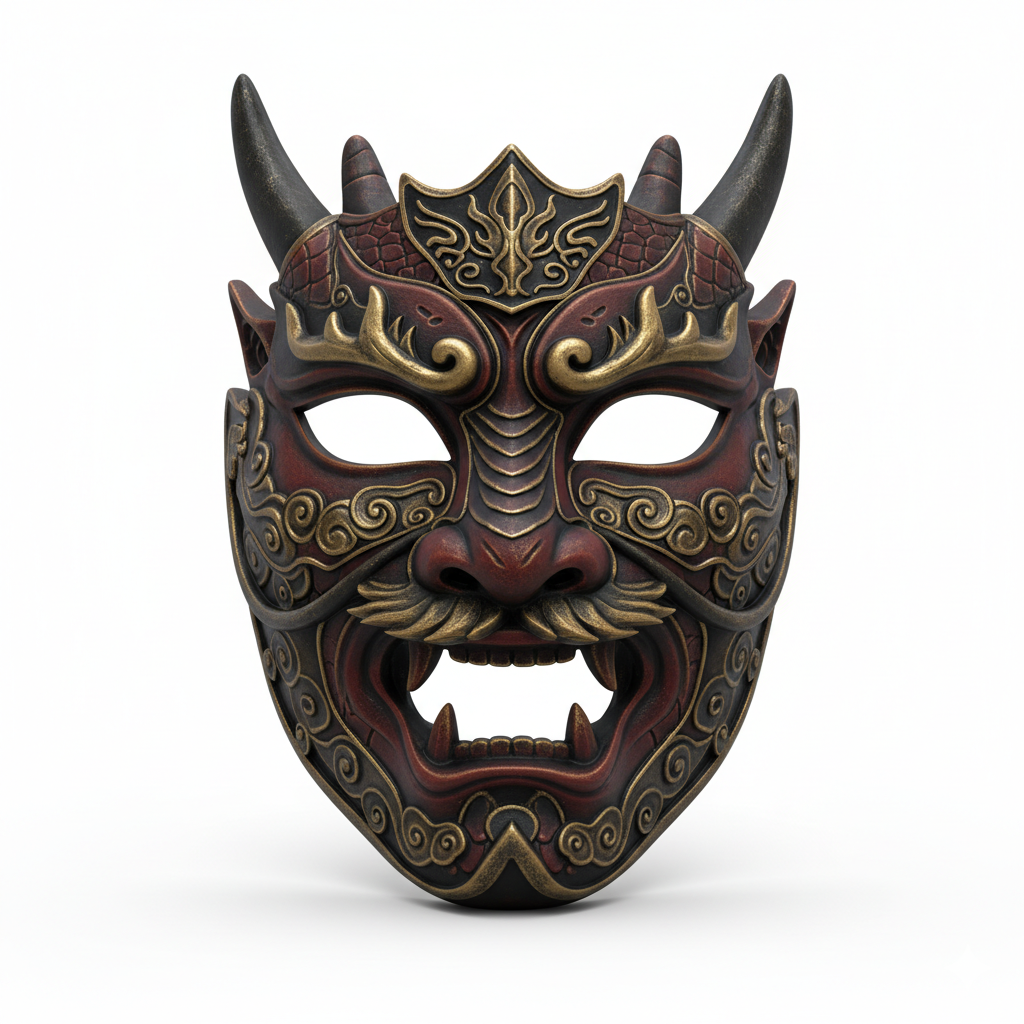Chinese Dragon Monarch, mask, cosplay, wearable, costume, face, helmet