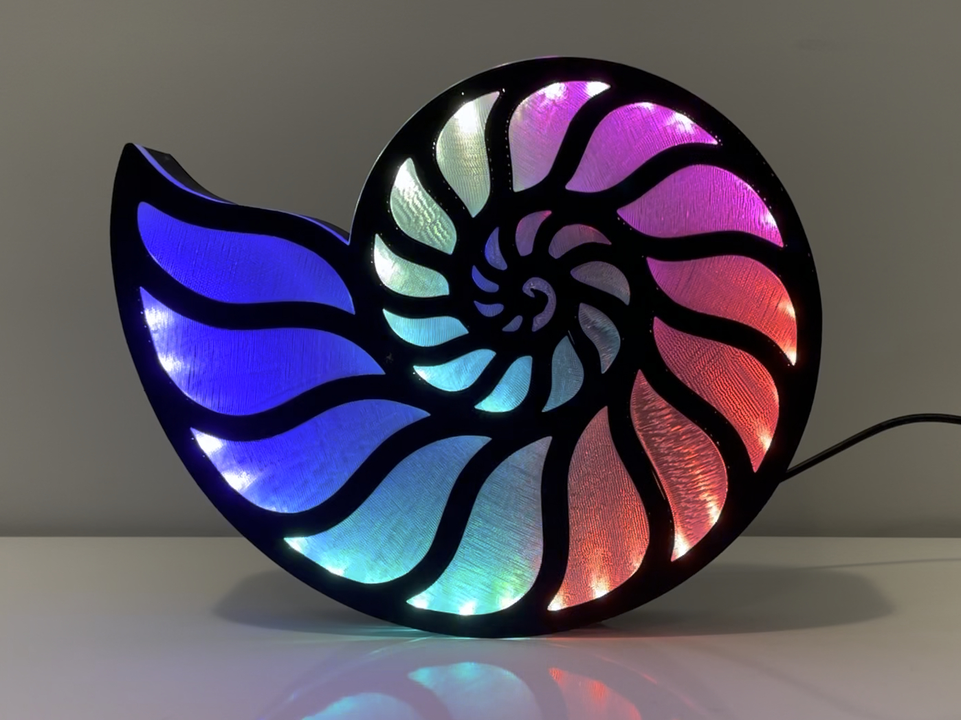 Sound-Reactive Nautilus Lamp (Arduino Project)